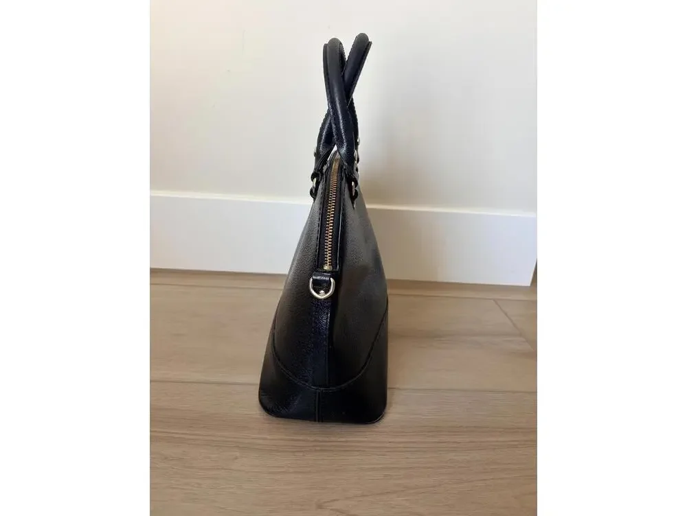 Kate Spade Black Leather Satchel Shoulder Bag Handbag